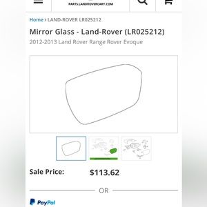 Mirror glass - Land Rover LR025212
